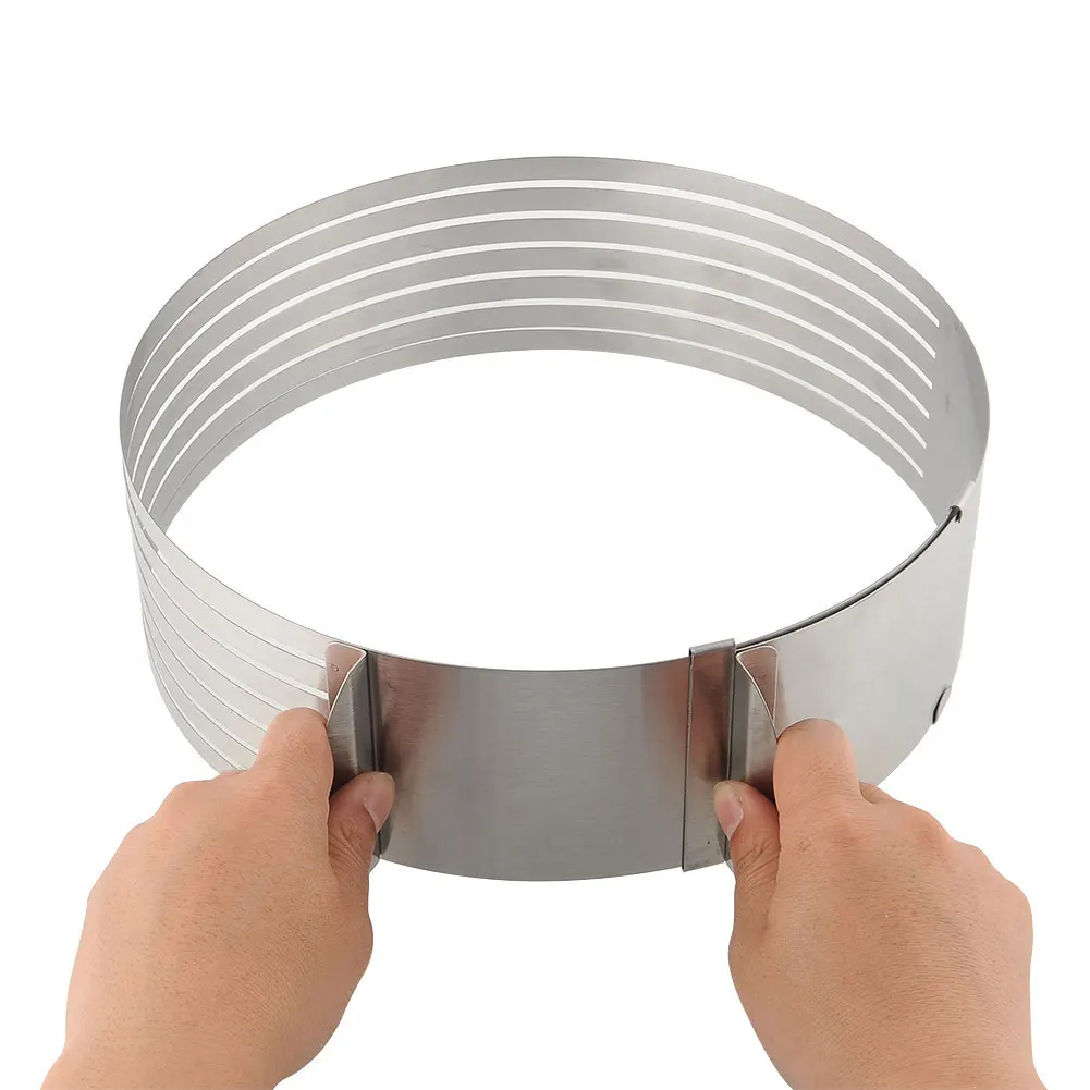 Регулируемый слой торт слайсер комплект Мусс плесень формы для выпечки Установка кольцо для дома DIY