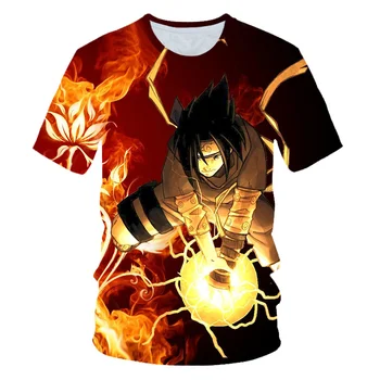 

Summer Japan Anime Naruto Uchiha Sasuke Itachi Akatsuki kakashi 3D Print Naruto T Shirt Male Short Sleeve Men's t shirt Clothes