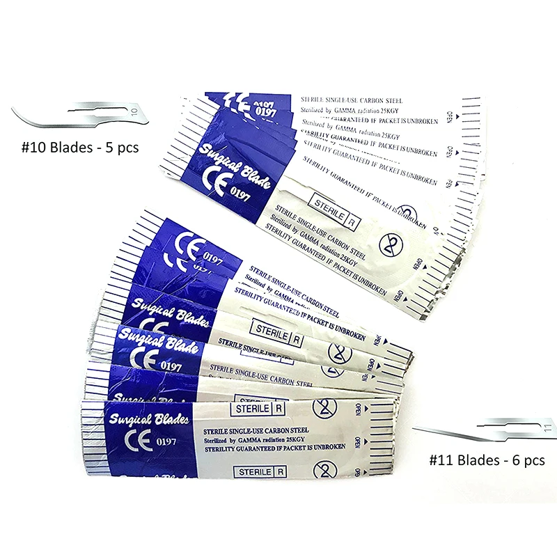 22 шт Расширенный комплект для рассечения для анатомии биологии медицинский студенческий комплект с ручкой нож для скальпеля-11 лезвий-Чехол-Lab Veter