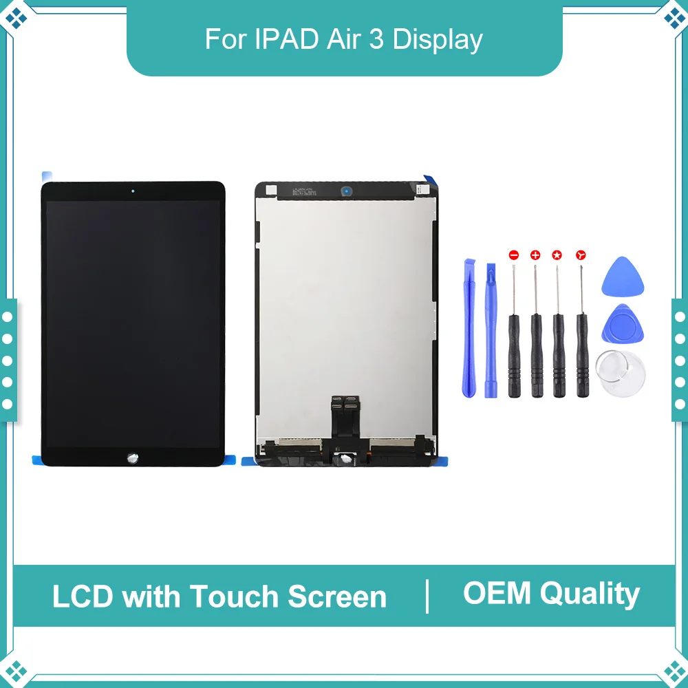 US $123.36 105 LCD For IPad Air 3 2019 A2153 A2123 A2152 Screen Assembly Touch Screen Panel Display Digitizer Assembly With Flex Cable
