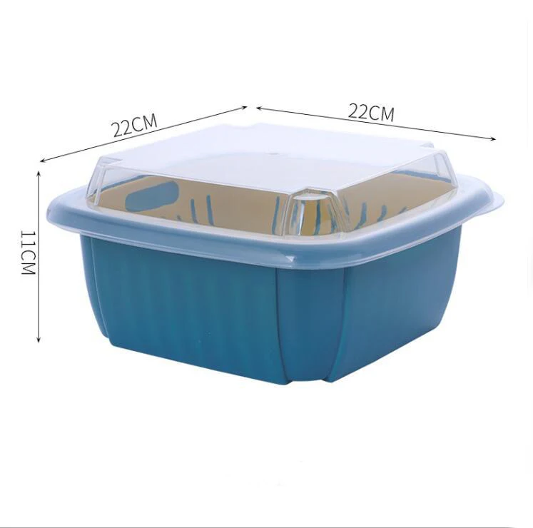 ZOTOBON Double-layer Drain Basket Separation Storage Basket PP Wash Fruit Basket Kitchen Accessories Strainer Storage Basket M94
