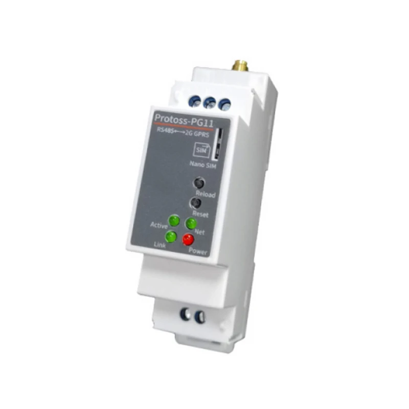 DIN рейка с последовательным портом RS485 на 2G GPRS устройство для сервера Φ AC110V ~ 220V или