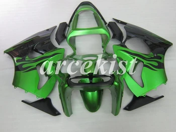 

New ABS Injection Mold Motorcycle Fairings Kit Fit For Kawasaki Ninja ZX-6R 636 2000 2001 2002 00 01 02 body set Green Black