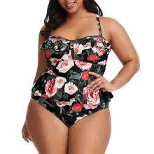 JAYCOSIN Длинная женская консервативная юбка размера плюс купальник Летний с открытой спиной сексуальный принт размера плюс пляжная одежда сиамский комплект бикини