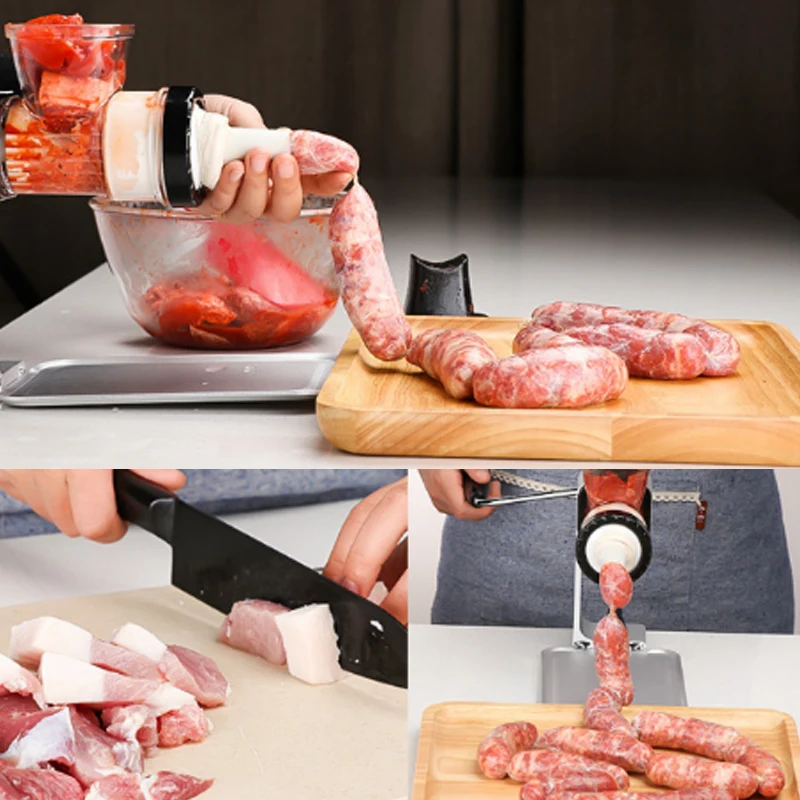 Неэлектрическая Мясорубка ручной бытовой мелкий фарш сокровище из нержавеющей стали колбаса клизма машина кухонные инструменты Новинка