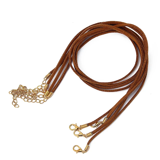 20pcs/lot Width 3mm, Suede Leather Cord String Necklace Chain With