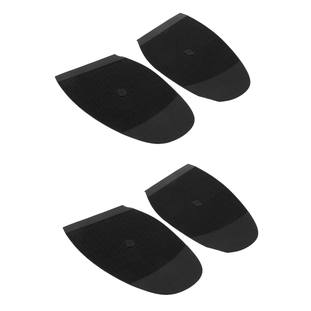 

2 Pair Glue On Half Soles Anti Slip Shoe Repair Tools Heel Protector Black