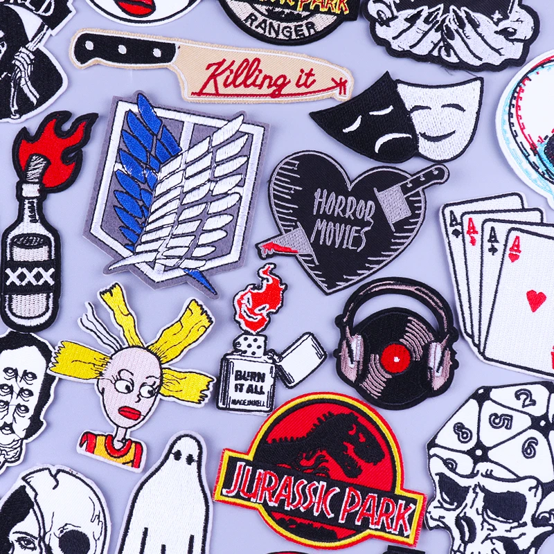 Killing it Punk Clothes Patches for Clothing Iron on Embroidery