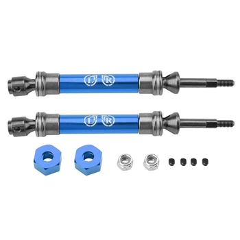 

RC Truck Drive Shaft, 2Pcs Rear Drive Shaft CVD Transmission Axle for Traxxas Slash 4X4 1/10 RC Truck Car Accessory