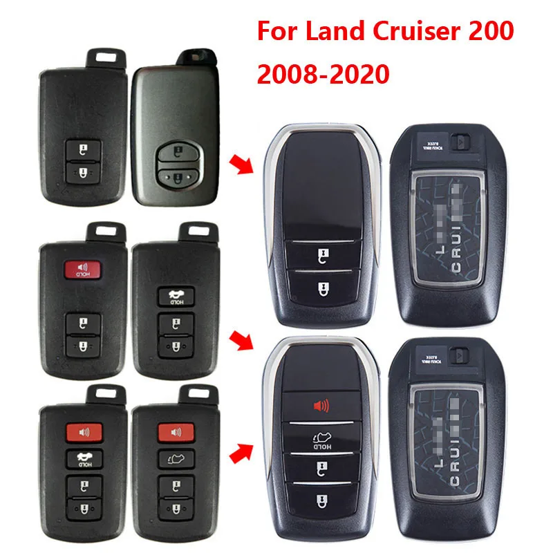OEM Car Key Case Key Shell Holder Upgrade for Toyota Land Cruiser 200 FJ200 2008 2010 2011 2012 2013 2015 car key case