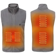 Новинка, зимняя куртка с электрическим подогревом, жилет с подогревом, тканевое пальто для мужчин и женщин, USB, теплая спортивная флисовая зимняя куртка для пеших прогулок и кемпинга