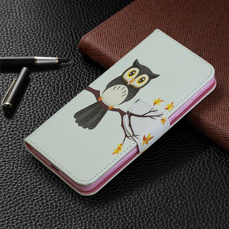 Кожаный чехол-бумажник с рисунком совы для iPhone X 10 XS 6 5 7, чехол для телефона, чехол для Redmi 4X, чехол Fundas для Redmi Note 5A 6 Pro