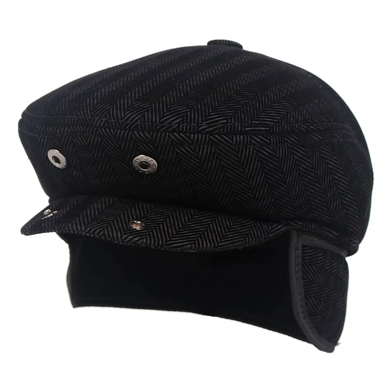

Classic Vintage Beret Hat Men 2020 Autumn Winter Warm Newsboy Caps Retro Ivy Hat men's Flat Cap Earflap Dad Hats Berets