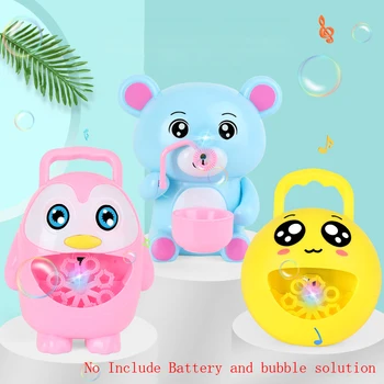 

Children's Electric Music Light Cartoon Bubble Machine Electric Automatic Bubble Toy Girls Toys Bubble Wand Bubble Machine