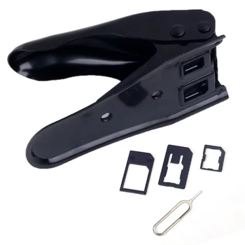 

Multi-function Dual 2 in 1 Nano Micro SIM Card Cutter For Apple iPhone For HTC Nokia Samsung Smart Phone Accessory