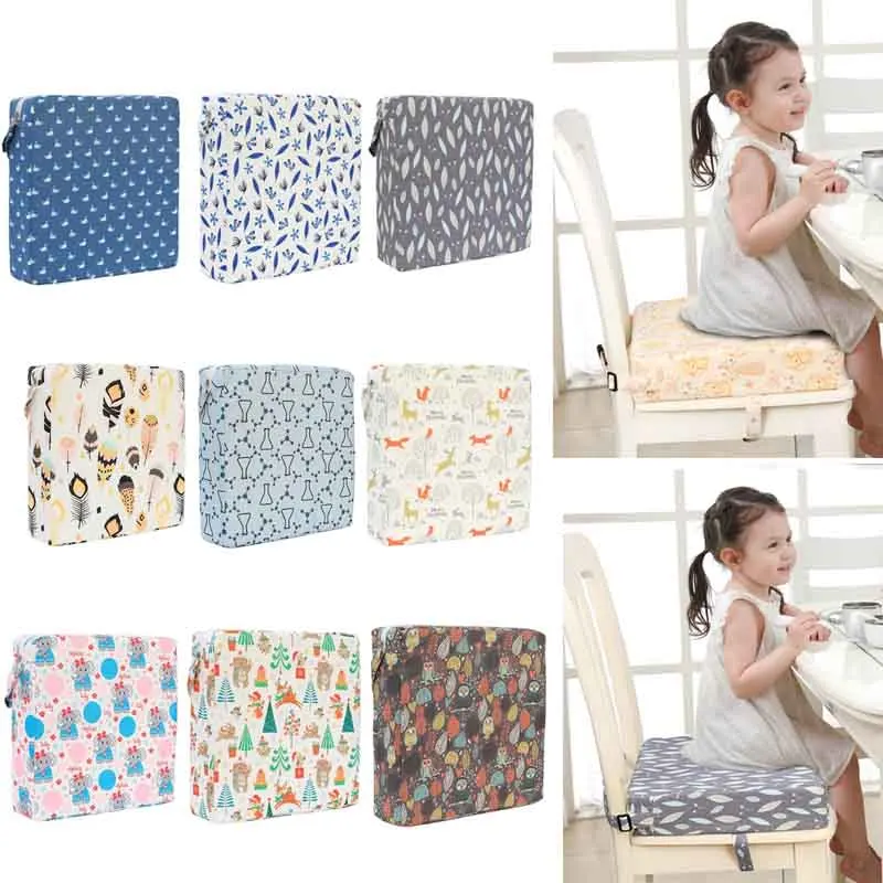 

Square Booster Seat Highchair Pad Dining Chair Washable Thick Increasing Cushion for Kids Baby Toddler