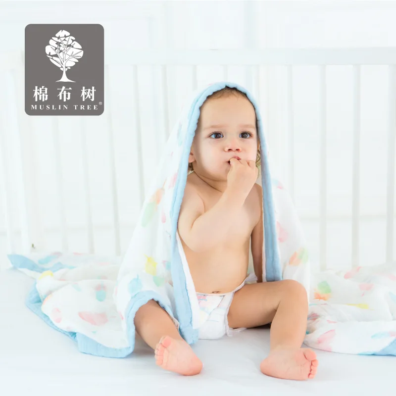 

INS Children Extra-large Comforter Bamboo Fabric Gro-bag Gauze Hold Blanket Baby Blanket Spring And Autumn Infant Small Quilt