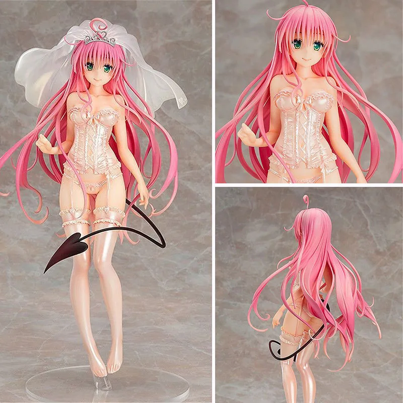 

26cm Anime To love Ru Darkness.LaLa Satalin Underwear Wedding Dress VER. PVC Action Figure Collection Model Toys Christmas Gifts