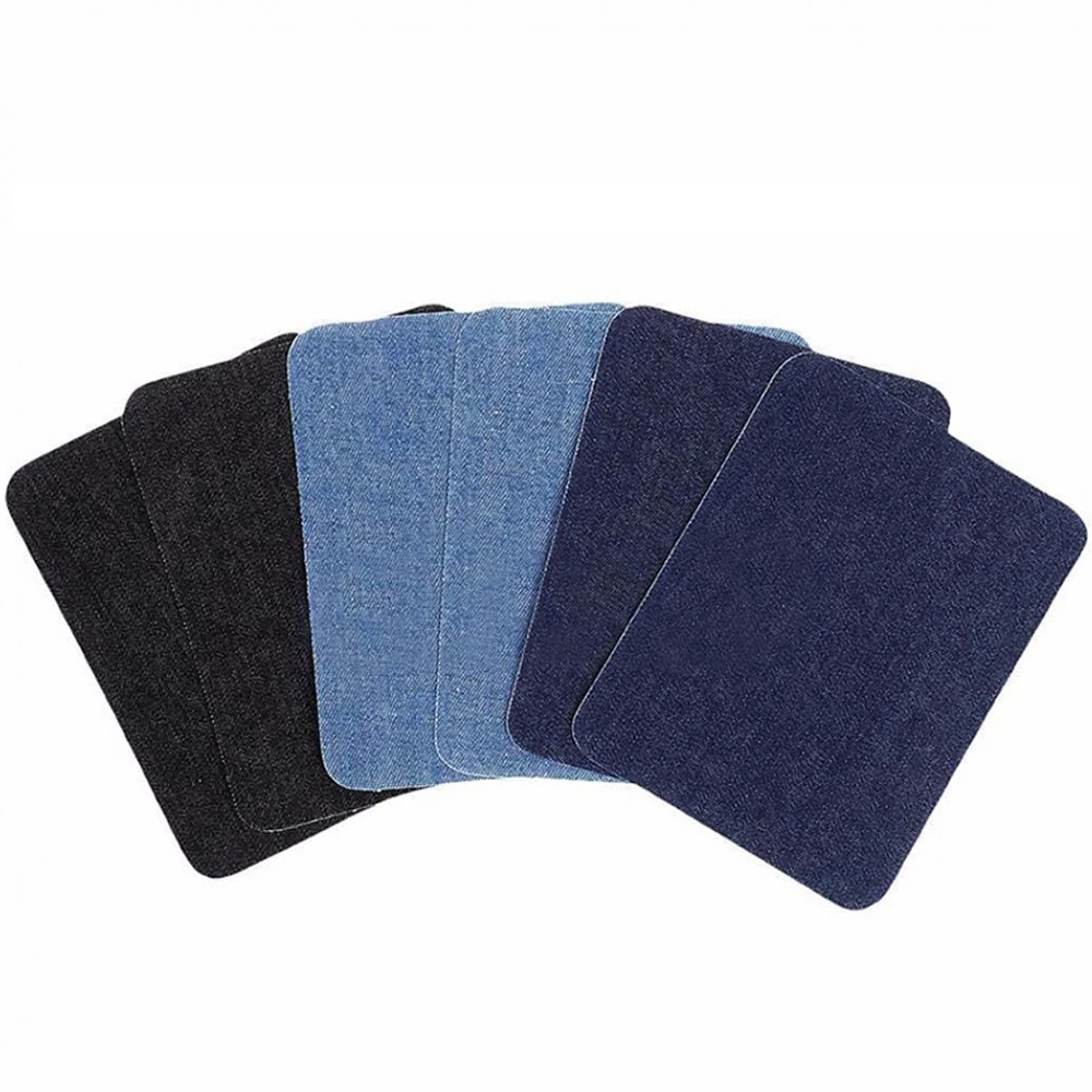 

10Pcs Denim Patches for Clothes DIY Stripes Iron-on Patches Knee Clothing Stickers T-shirt Elbow Appliques Embroidery Badges