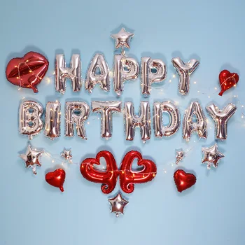 

Aluminum Foil Letter Balloon Holiday Birthday party Student Dance Wedding Romantic Scene Layout Decoration Balloon Combination