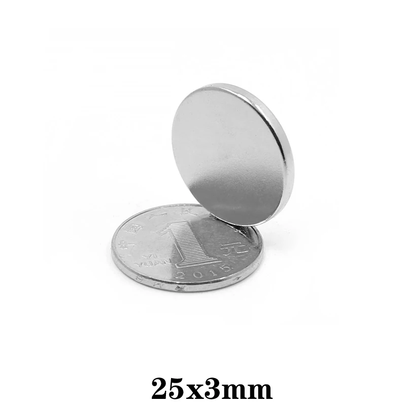 2~100pcs 25x3 mm N35 Round Magnets 25mm*3mm Neodymium Magnet disc 25x3mm Permanent NdFeB Super Strong Powerful Magnetic 25*3 mm