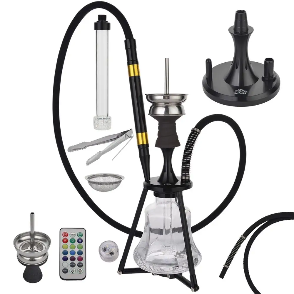 

кальянаADMYHookah Set Can ventilate Shisha 45cm Aluminum alloy|√+LED Light|Contains Luminous heat Backpack | 45 Holes Diffusor
