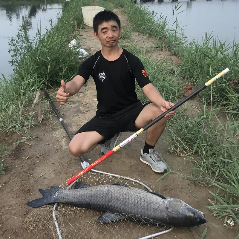 

Ultra-hard Ultra-lightweight Fishing Rod Pole Carbon Rod Fishing 3.6-9.0M Carbon Fishing Rod Power Telescopic Rock Fishing Rod