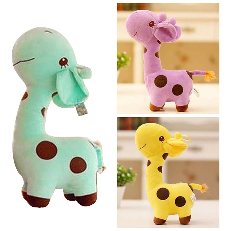 Новый 18 см милый плюшевый цветной Жираф мягкие игрушки животные дорогие Детские куклы для малышей детский подарок на день рождения