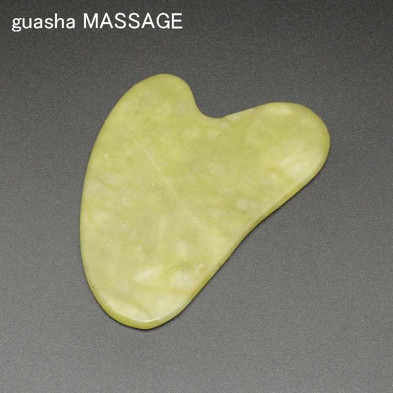 Gua Sha-Rodillo masajeador Facial, herramienta de belleza para el cuidado de la piel, piedra de Jade Kamien, masaje Facial