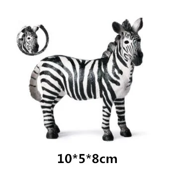 Zebra Имитация животных диких животных ферма в африканском стиле Саванна лев Король птица серия леопард кошка пантера Ягуар детские игрушки подарок - Цвет: Zebra