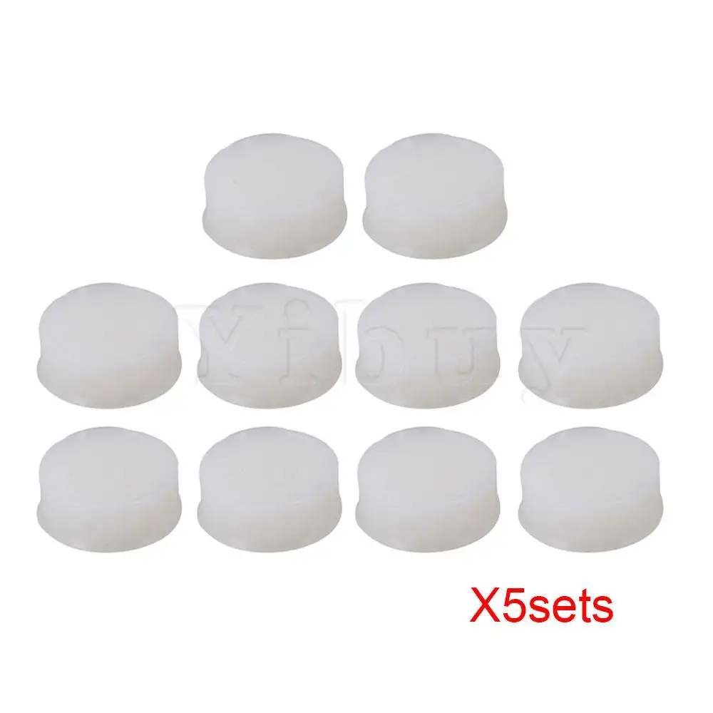 Yibuy 50pcs Universal Silicone Plugs for Open Flute Music Tool White 7.5x2.6mm | Спорт и развлечения