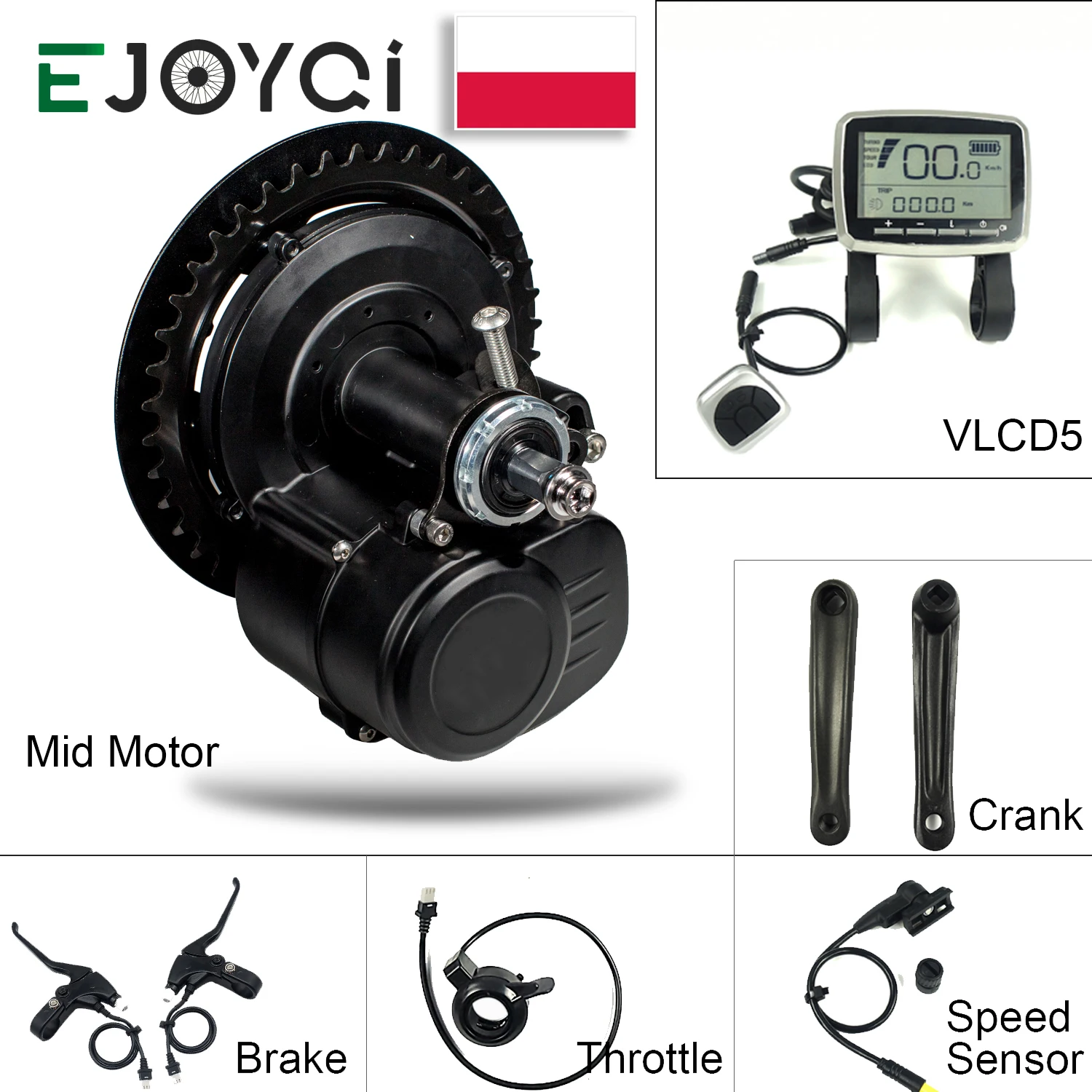 Tongsheng tsdz2 Ebike Mid Drive Motor Kit 36V 250W 48V 500W e bike