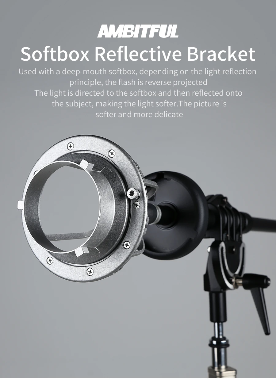 AMBITFUL 照明アクセサリー AMBITFUL 135mm 144mm 150mm Ring Adapter for Bowens Elinchrom