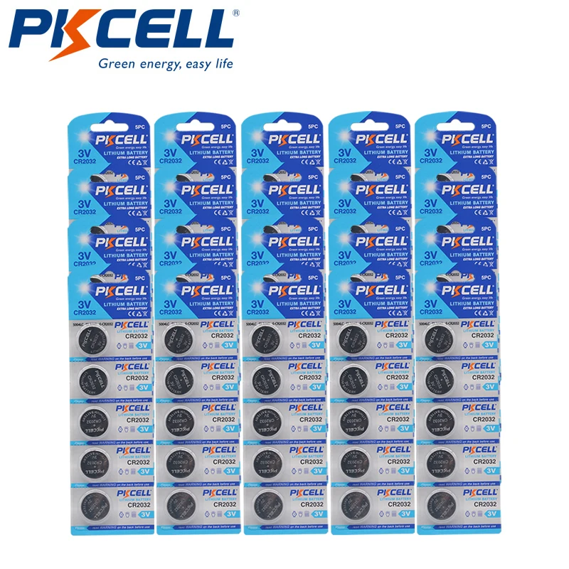 Батарейка PKCELL CR2032 BR2032 DL2032 2032 cr EA2032C ECR литиевая батарея 100 шт. 220 мАч|cr 2032|2032 crcr2032 |