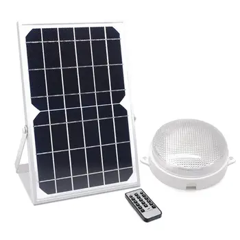 

Solar LED Ceiling Lamp with Remote Control Round Bulb IP66 Waterproof Garage Corridor Wall Light Indoor Outdoor Ceiling Light
