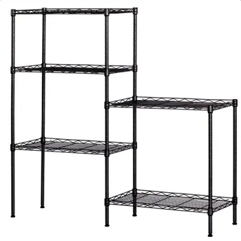 

Shelf Changeable Assembly Floor Standing Carbon Steel Storage Rack Black