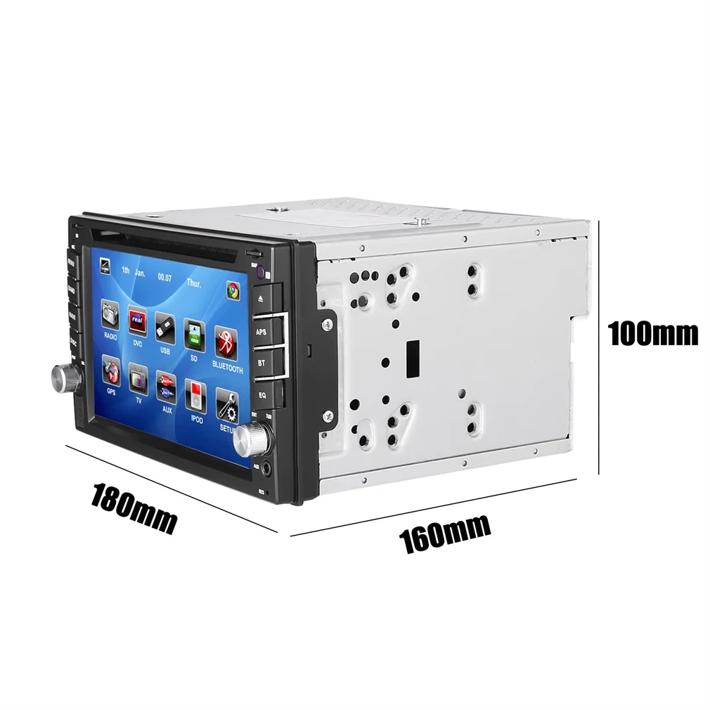 Ezonetronics Черный Прочный автомобильный DVD gps навигация 2DIN стерео радио gps USB/SD Универсальный плеер RM-LC0353