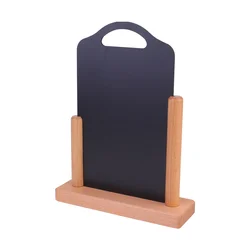 Pizarra de mesa A5 de 14,8x21cm, tablero de mensajes, letrero de exhibición, Base de madera, tablero de publicidad de doble cara, Pizarras Negras, letreros