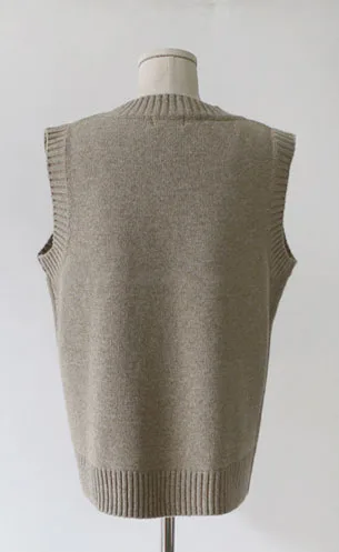 Демисезонный шерстяной свитер, жилет для женщин без рукавов с v-образным вырезом, вязаный жилет для женщин, повседневные топы на бретелях, пуловер для девочек 1901