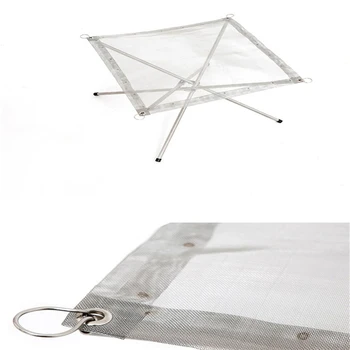 Dropshipping Portable Outdoor Fire Pit Collapsing Steel Mesh Stand Perfect for Camping Backyard and Garden With Carrying Bag 5