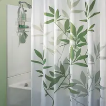 180x180 см Европейский стиль водонепроницаемый полиэстер ванная комната занавеска для ванной листья печать плесени устойчивая перегородка с крючками