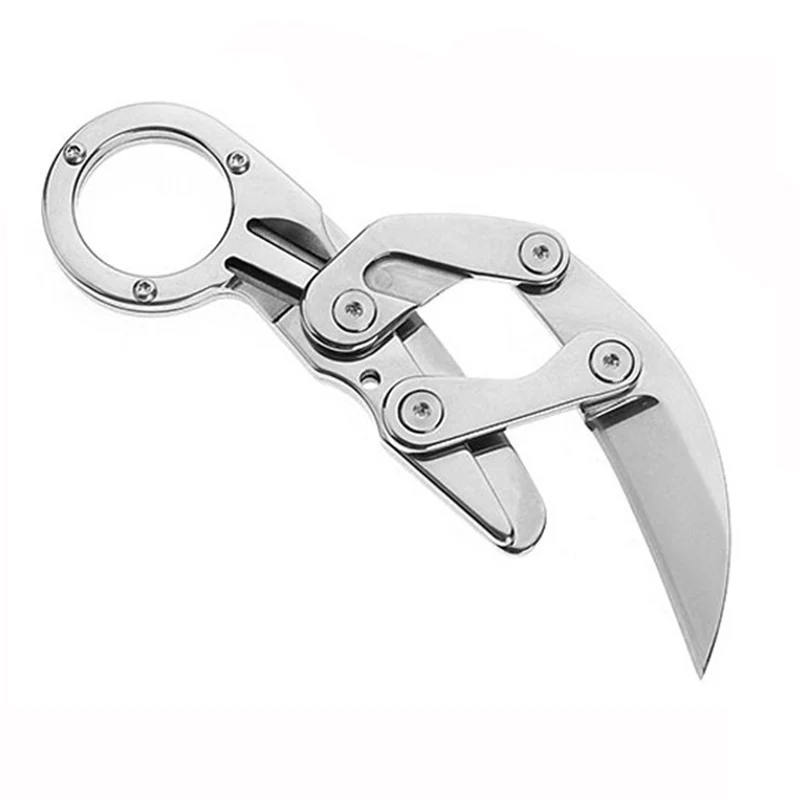 

4Cr13 All Steel Outdoor Survival Multi-Function Mechanical Folding Knife High Hardness Steel Claw Camping Portable Rope Cutter W