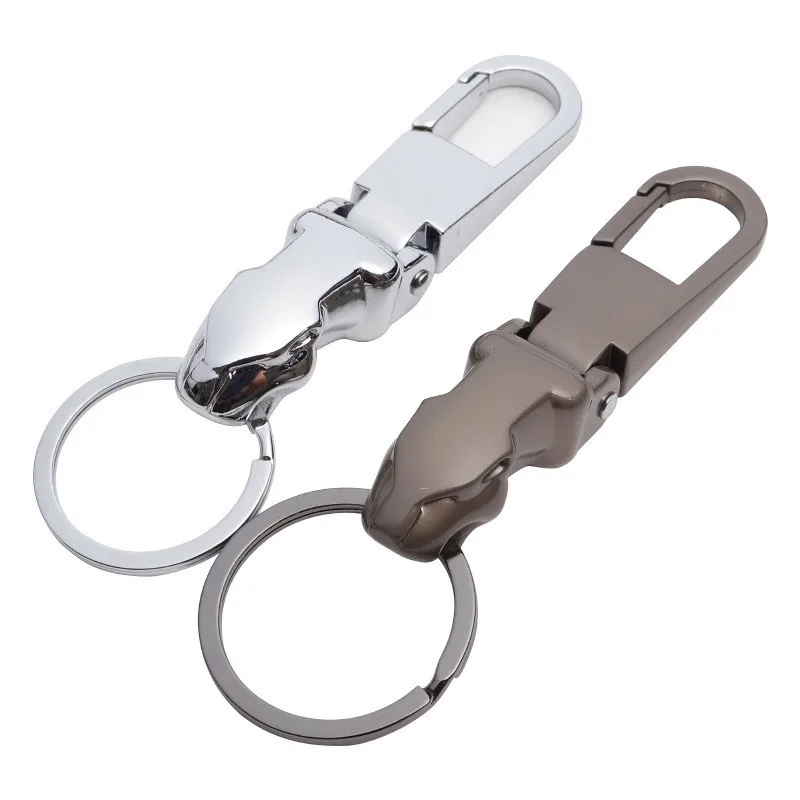 Креативный высококачественный металлический брелок с головой леопарда, автомобильный рекламный брелок, кольцо, подвеска