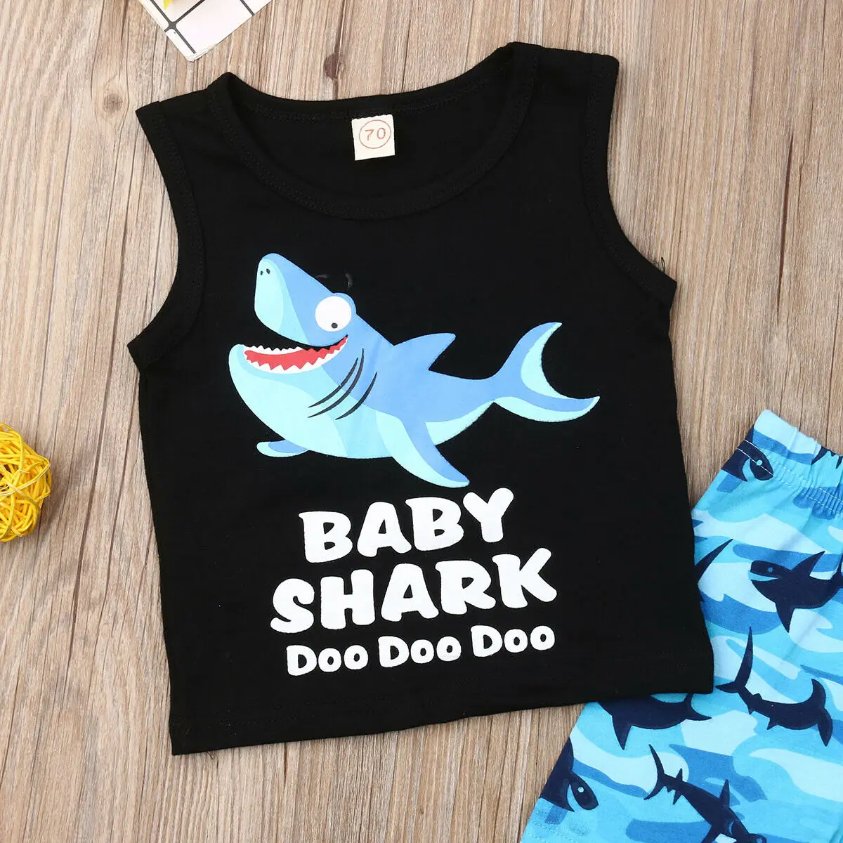 Детская летняя одежда 2019 для маленьких мальчиков футболка с акулами топ рубашка