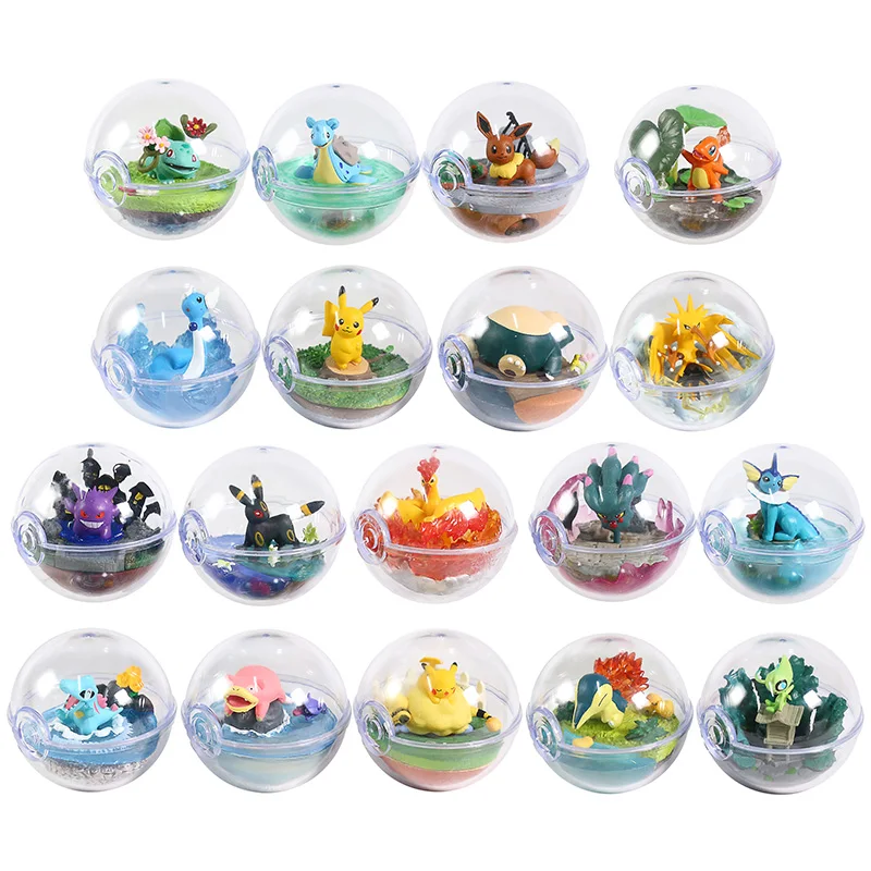 

Anime Cartoon Monsters Terrarium Collection Figure Set Vol.1~5 Bulbasaur Lapras Eevee Charmander Gengar Snorlax Zapdos Umbreon