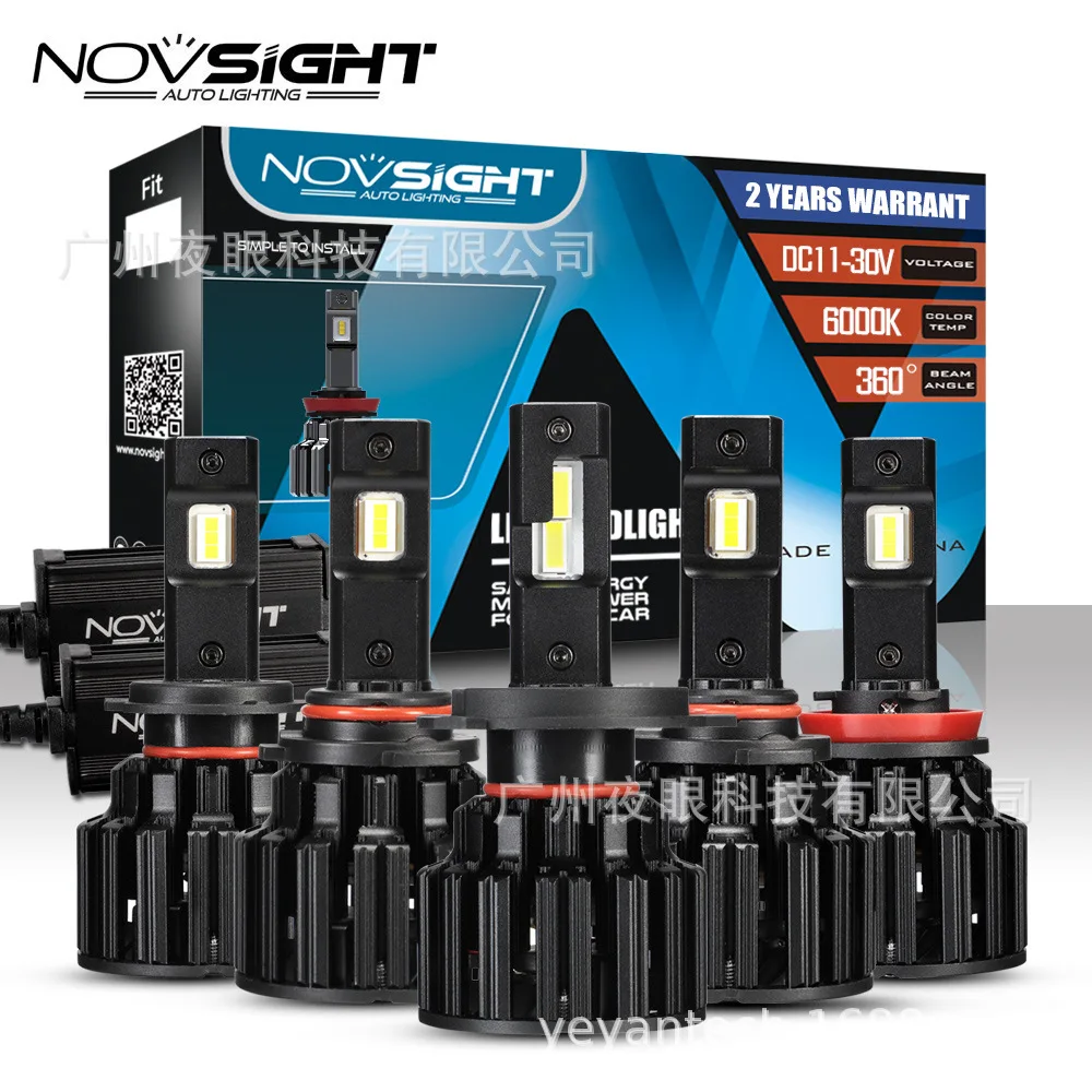Novsigh H11 светодиодный H7 H4 лампы фар автомобиля 12V 9005 9006 10000LM 60W 6500K лампы автомобильный комплект головных фар для мотоцикла