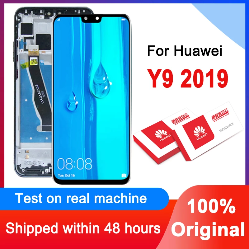 100% Tested 6.5'' 10-Touch LCD Display For Huawei Y9 2019 LCD Touch Screen Digitizer Assembly For JKM-LX1 JKM-LX2 JKM-LX3 Model screen for lcd phone cell