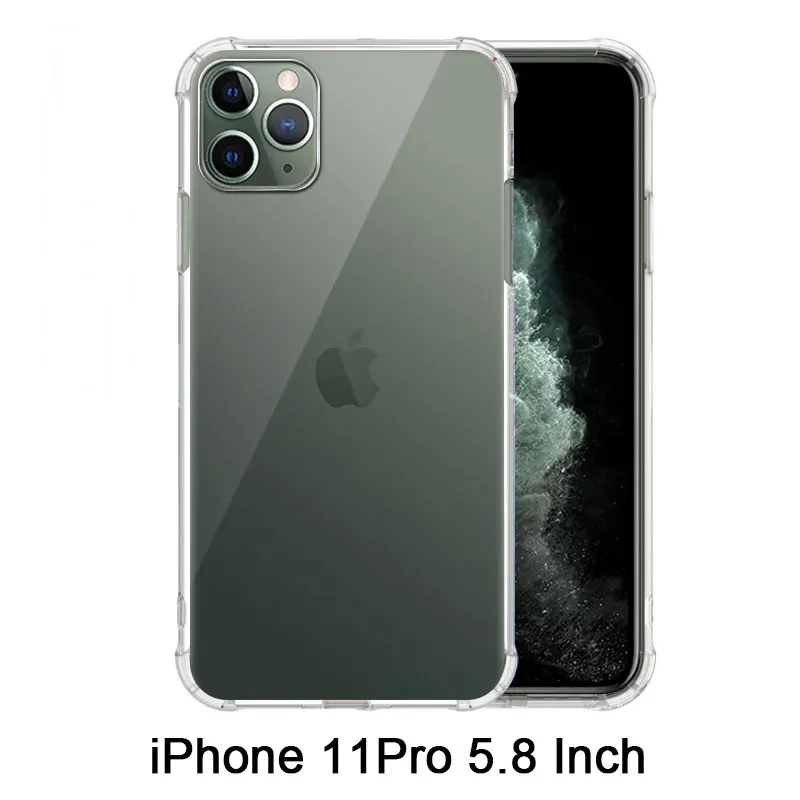For iphone 11 PRO Роскошный противоударный силиконовый чехол для телефона iphone 11 X XS 11 PRO Прозрачная защитная задняя крышка для iphone 11 PRO MAX чехлы - Цвет: For iphone 11 PRO