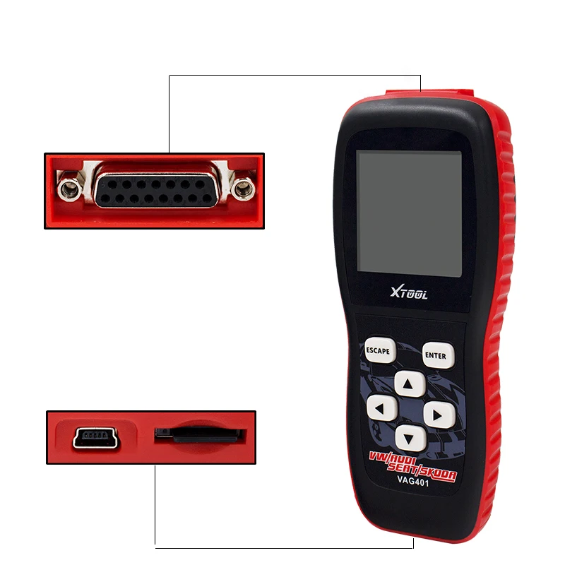 Диагностический сканер XTOOL VAG401 для AUDI/VW/SEAT/SKODA VAG 401 OBD2 OBD бесплатное обновление