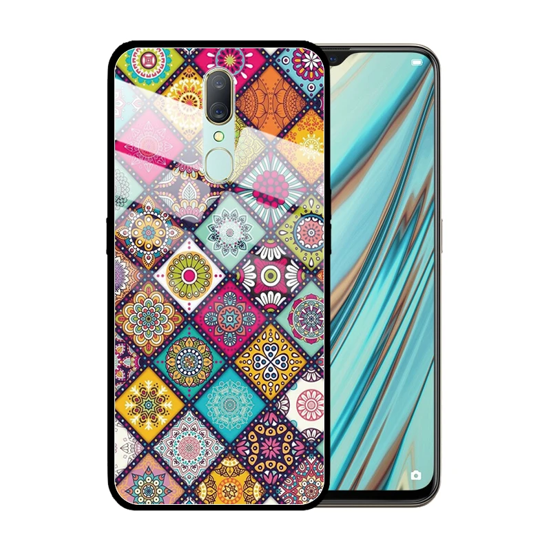 Чехол из закаленного стекла для OPPO A11X A9 2020 A5 A3 A1 A83 A77 A59 A7X A57 Твердый чехол в ретро